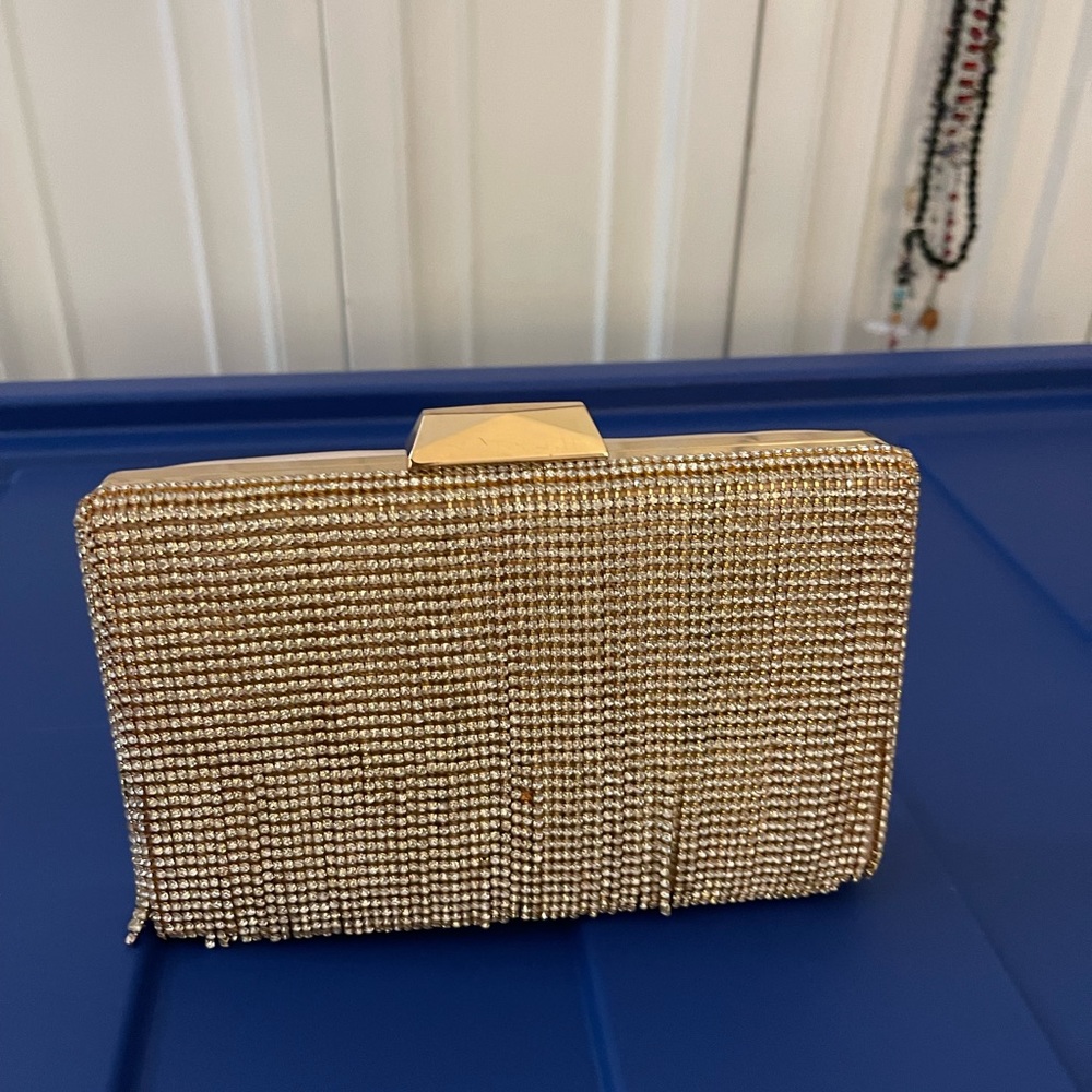 INC BERTHA GOLD BAG